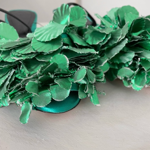 Marco De Vincenzo Green Slingback Sandals Size 35/5 - Picture 6 of 9